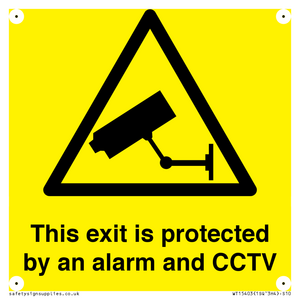 This exit is protected by an alarm and CCTV